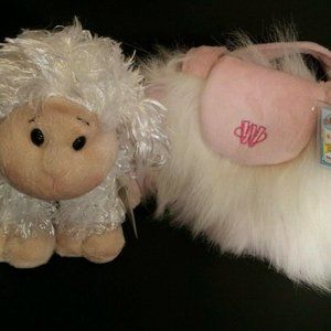 Ganz Webkinz Plush Lamb HM201 & Pet Carrier